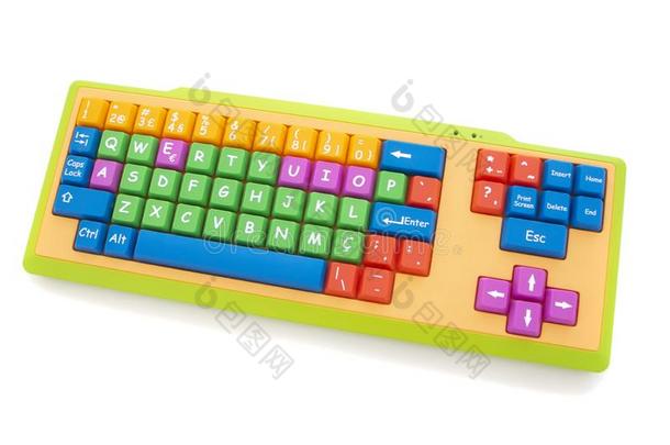 学问富有色彩的键盘