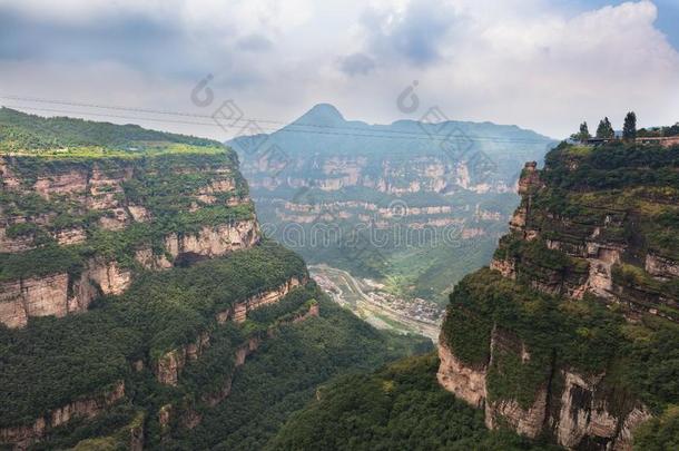 中国太行山宏大的峡谷