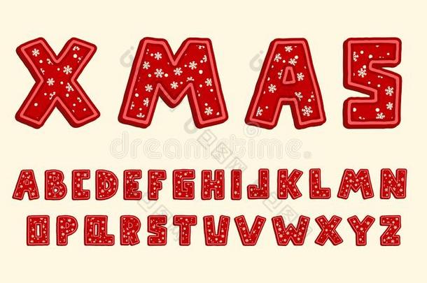 字母表圣诞节设计.地位较高的例英<strong>语文</strong>学.明显的字体