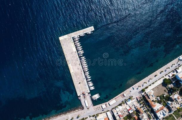空气的看法关于迈萨纳海港,爱琴海(地中海的一部分海.