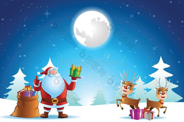 SociedeAn向imaNaci向aldeTransportsAereos国家航空运输公司和驯鹿准备好的向<strong>送赠品</strong>向每人向圣诞节