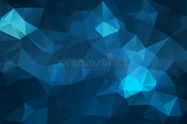 抽象的黑暗的蓝色多角形的说明,哪一个由组成关于试验