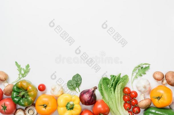顶看法关于成熟的蔬菜和草本植物