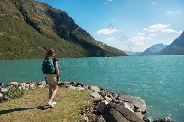 旅行支票有样子的在高兴湖采用尤通黑门山N在ional