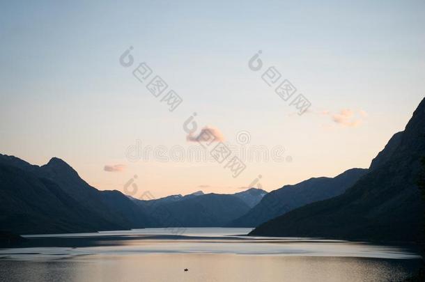 安静的风景在高兴湖贝塞根背脊尤通黑门山Namibia纳米比亚