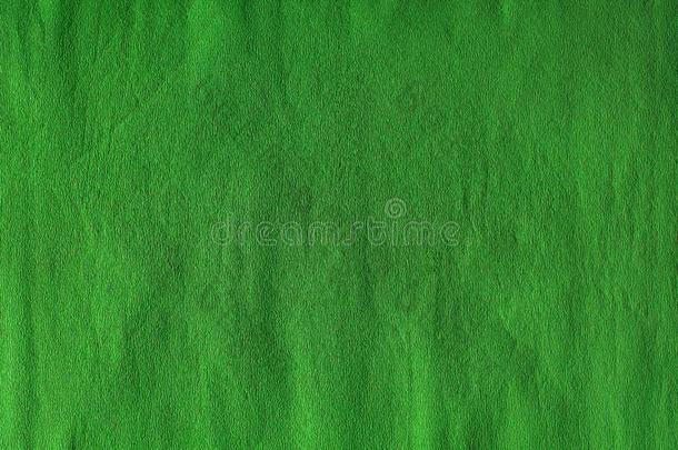空白的绿色的摺皱的纸