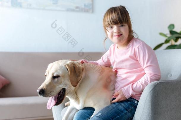 小孩和下综合征和label-dressroutine日常事分类寻猎物犬一次