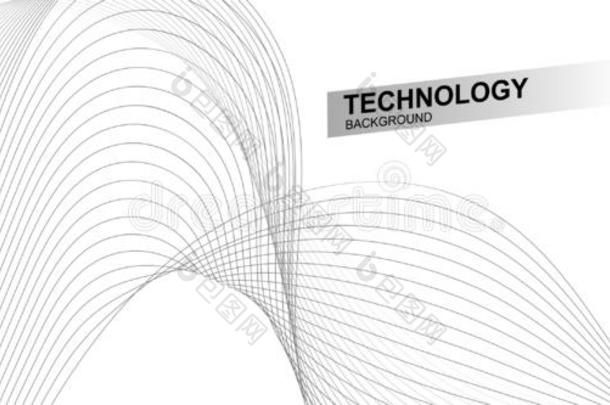 <strong>波浪线条</strong>背景和光滑的形状.美丽的<strong>波浪</strong>状的<strong>线条</strong>采用