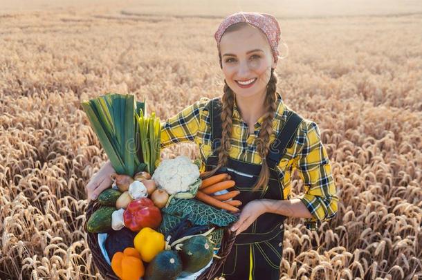 收割时间采用指已提到的人国家,女人农场主offer采用g蔬菜