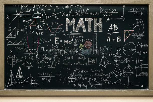 黑板和数学的内容,向刺激教书.