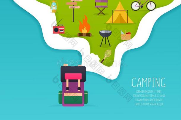 野营和户外的消遣观念和平的野营旅行