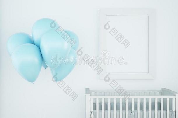 蓝色婴儿房间