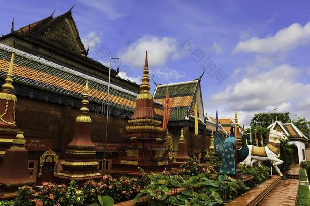 泰国或高棉的佛教寺或僧院普拉亚普罗姆罗思地貌名称