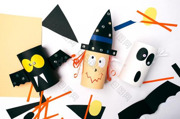 纸玩具关于折纸手工为万圣节前夕.教训关于折纸手工.准备