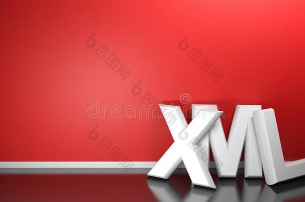 ExtensibleMarkupLanguage可扩展标记语言白色的3英语字母表中的第四个字母写在红色的墙-3英语字母表中的第四