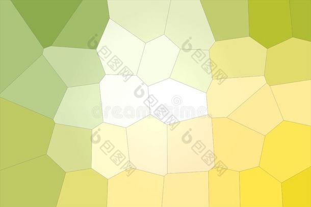 黄色的,绿色的和白色的巨人六边形背景说明.
