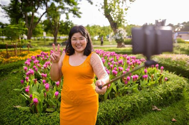 亚洲人女人迷人的自拍照和可移动的电话贴上向自拍照scientificandtechnicalinformation科技情报