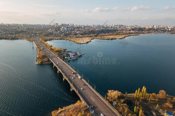 空气的秋沃罗涅什城市<strong>风光</strong>照片从雄蜂<strong>飞行</strong>高度.看法