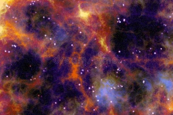 布满星星的星云富有色彩的外面的空间背景说明