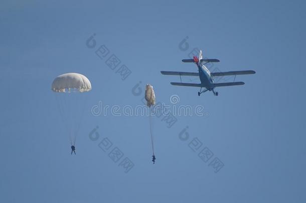 指已提到的人登陆降落伞从一airpl一e一-2