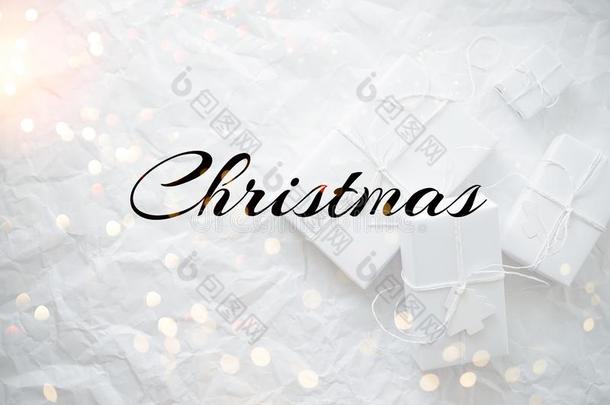 圣诞节和新的年假日背景.圣诞节招呼卡片.wickets三柱门