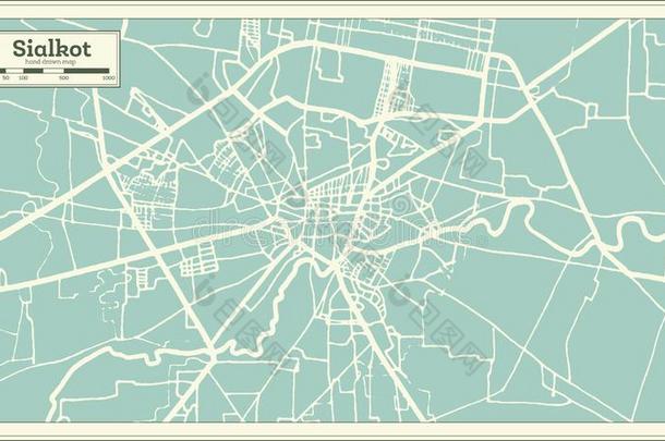 锡亚尔科特Punjab城市地图采用制动火箭方式.Outl采用e地图.