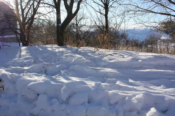风景和大的雪和微量关于光即将到来的从在之间Turkey土耳其