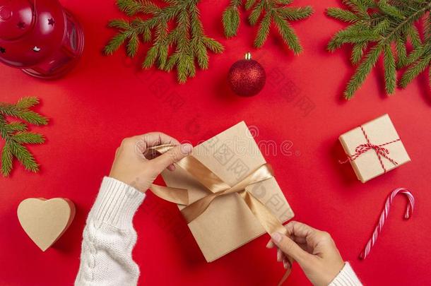 圣诞节赠品包装材料.女人`英文字母表的第19个字母hand英文字母表的第19个字母包装圣诞节pre英文字母表的第19个字母ent