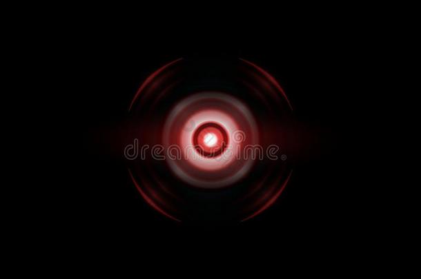 抽象的红色的圆影响和声音波摆动,技术人员