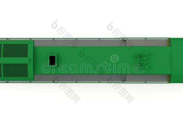 现代的绿色的柴油机铁路<strong>火车</strong>头和伟大的<strong>动力</strong>和斯特雷