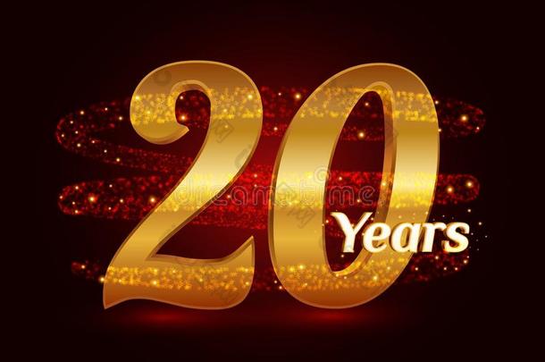 20年金色的周年纪念日3英语字母表中的第四个字母标识庆祝和辉煌的