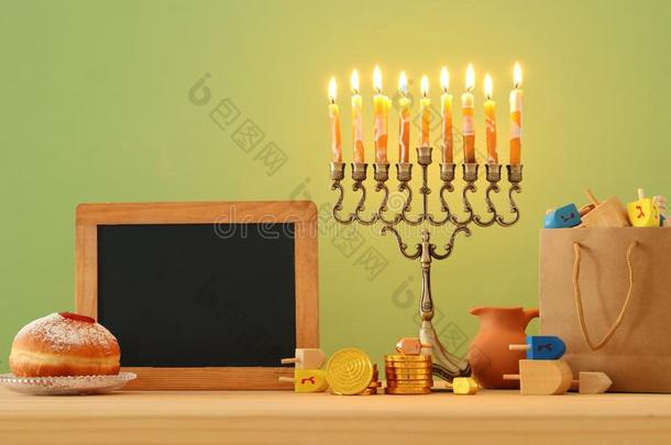 影像关于犹太人的假日<strong>光明</strong>节背景