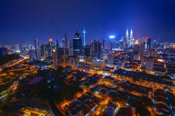吉隆坡吉隆坡城市在的时候夜.