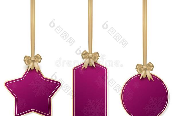 放置关于绞死紫色的圣诞节价格标记