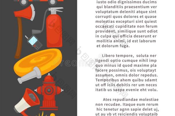 消防队员职业和火安全的保护海报关于火exterior外部的