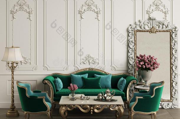 典型的家具采用典型的采用terior和复制品空间