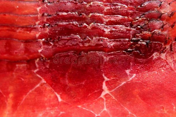 生的牛肉红色的火腿肉部分食物质地