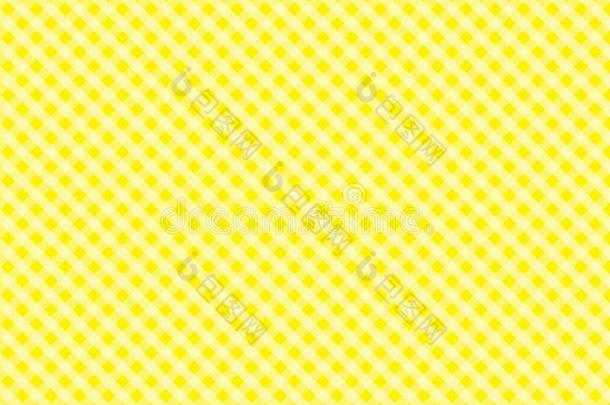 黄色的和白色的桌布有条纹或方格纹的棉布多变的<strong>背景</strong>矢量