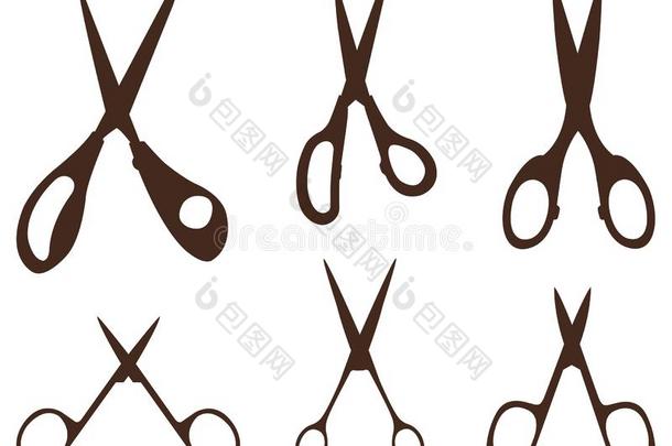 剪刀轮廓-理发工具