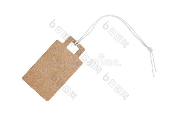 空白的棕色的卡纸板价格加标签于,卖加标签于,赠品加标签于,地址实验室