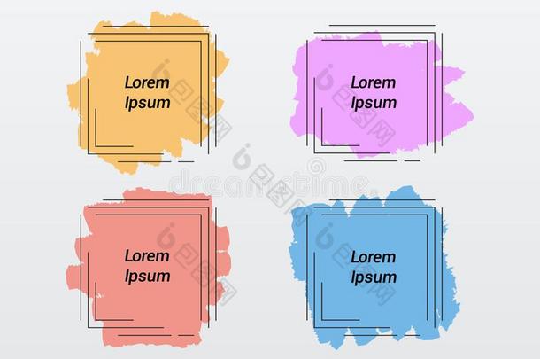 颜色彩色粉笔刷子弄脏框架关于正方形情况,刷子中风,