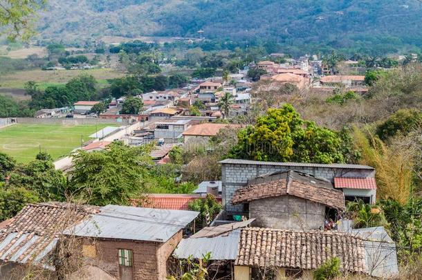 空气的看法关于考潘<strong>轴承</strong>合金鲁伊纳斯村民,洪都拉斯