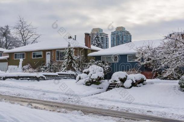 大街关于住宅的住宅采用城郊的.家庭住宅采用雪