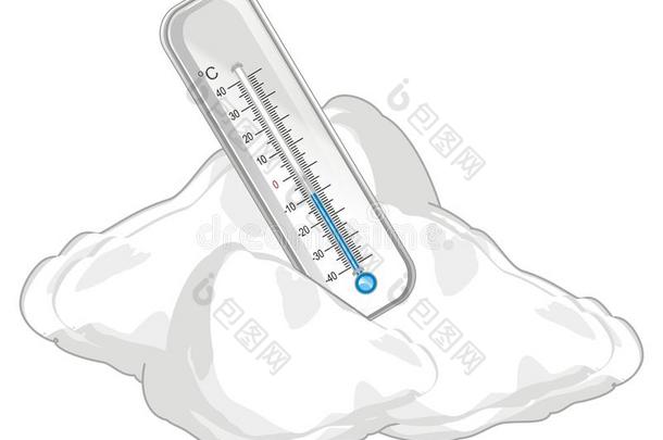 温度计和雪
