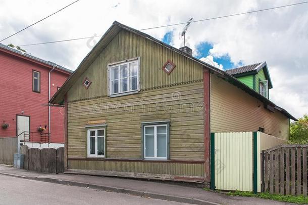 塔林采用爱沙尼亚,木制的住宅