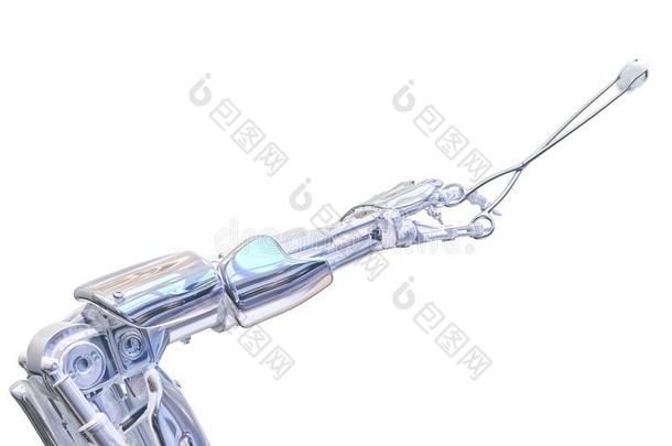 机器人外科医生手佃户租种的土地手术钳.将来的机器人的外科学自负