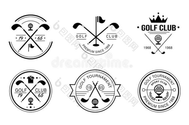 高尔夫球俱乐部额外费用从以来1968标识,打高尔夫球俱乐部制动火箭徽章,speciality专业