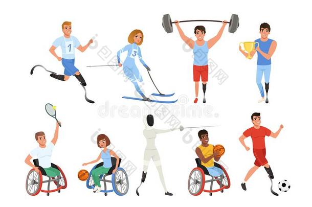 放置关于<strong>残疾人运动</strong>会<strong>运动</strong>员和自然的无能力.微笑的