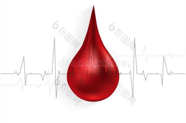 血红色的模式六月14血捐赠者关于指已提到的人世界,采用指已提到的人形状