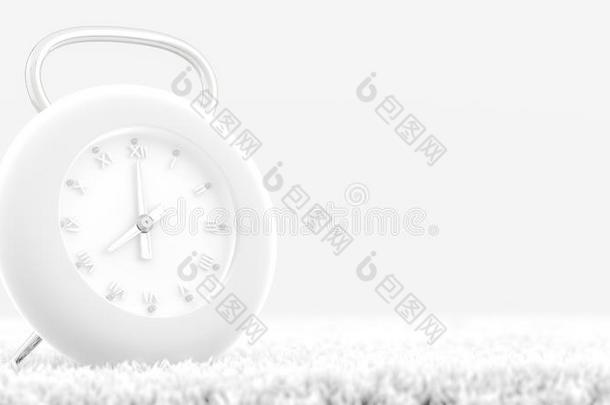 现代的钟白色的颜色向地毯